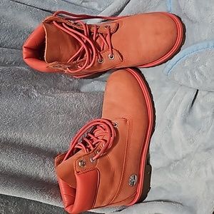 Timberland orange/peach boots